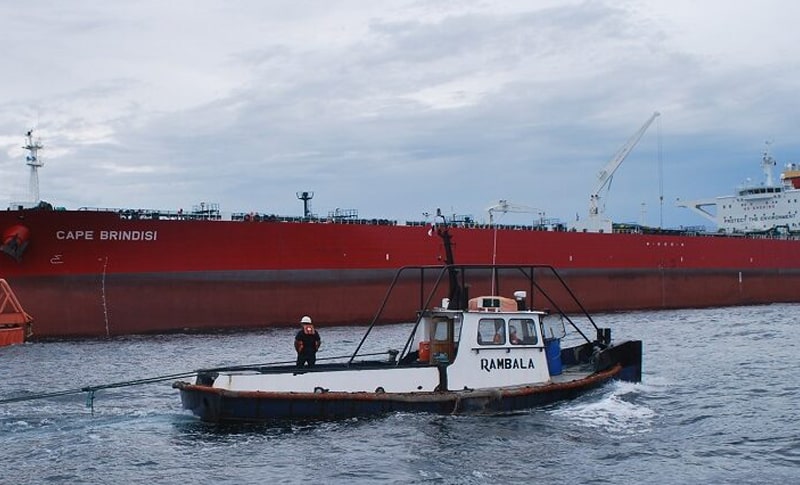Tanker at terminal